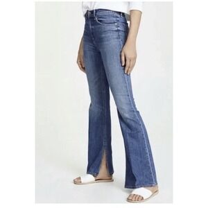 Rag & Bone Bella Hi Rise Boot Cut Flare Jean Slit Hem Stretch Topaz Color 27 EUC